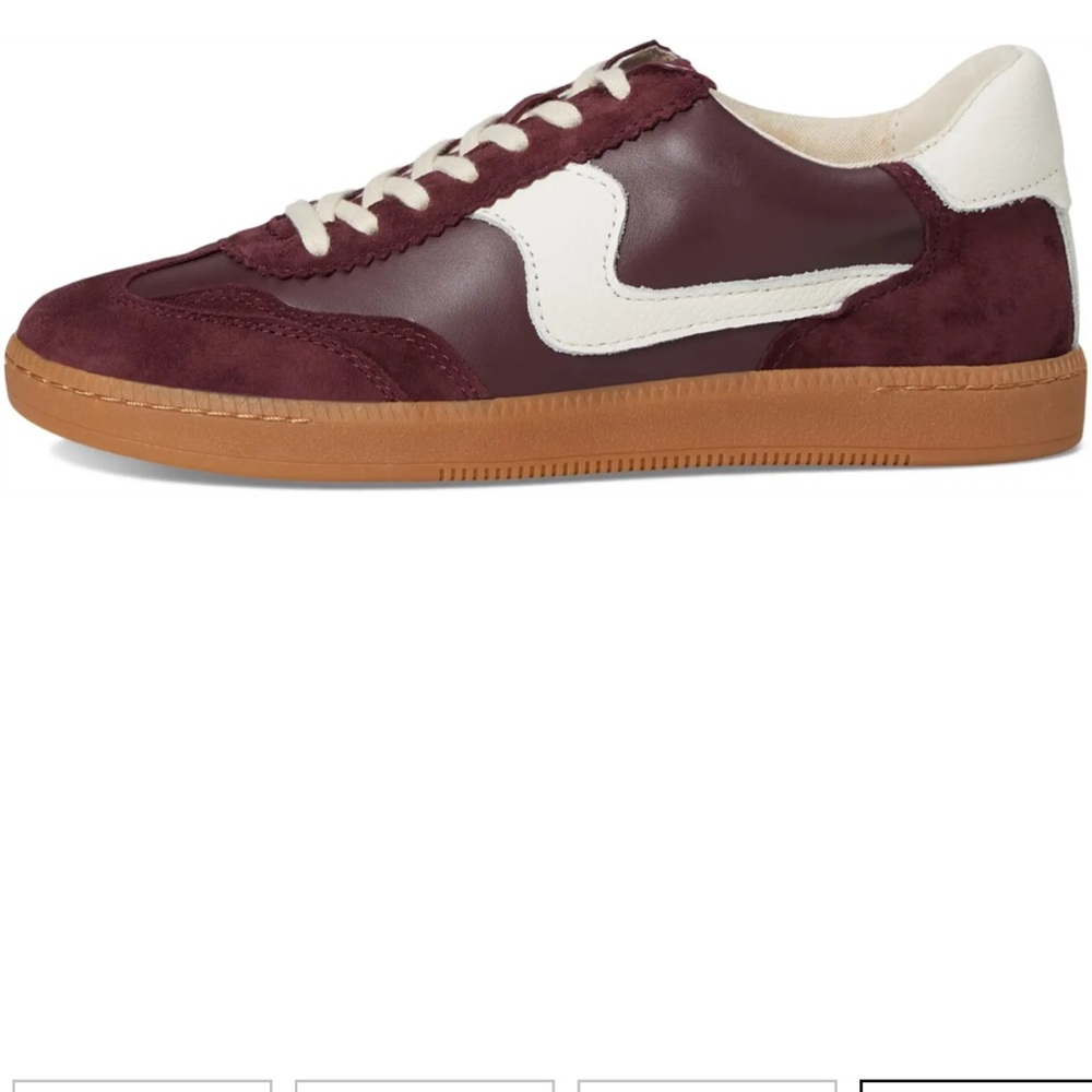 Dolce Vita Maroon and Cream Sneakers